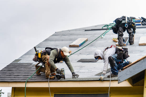 Professional Gutter Installation technician working in Clarendon Hills, IL